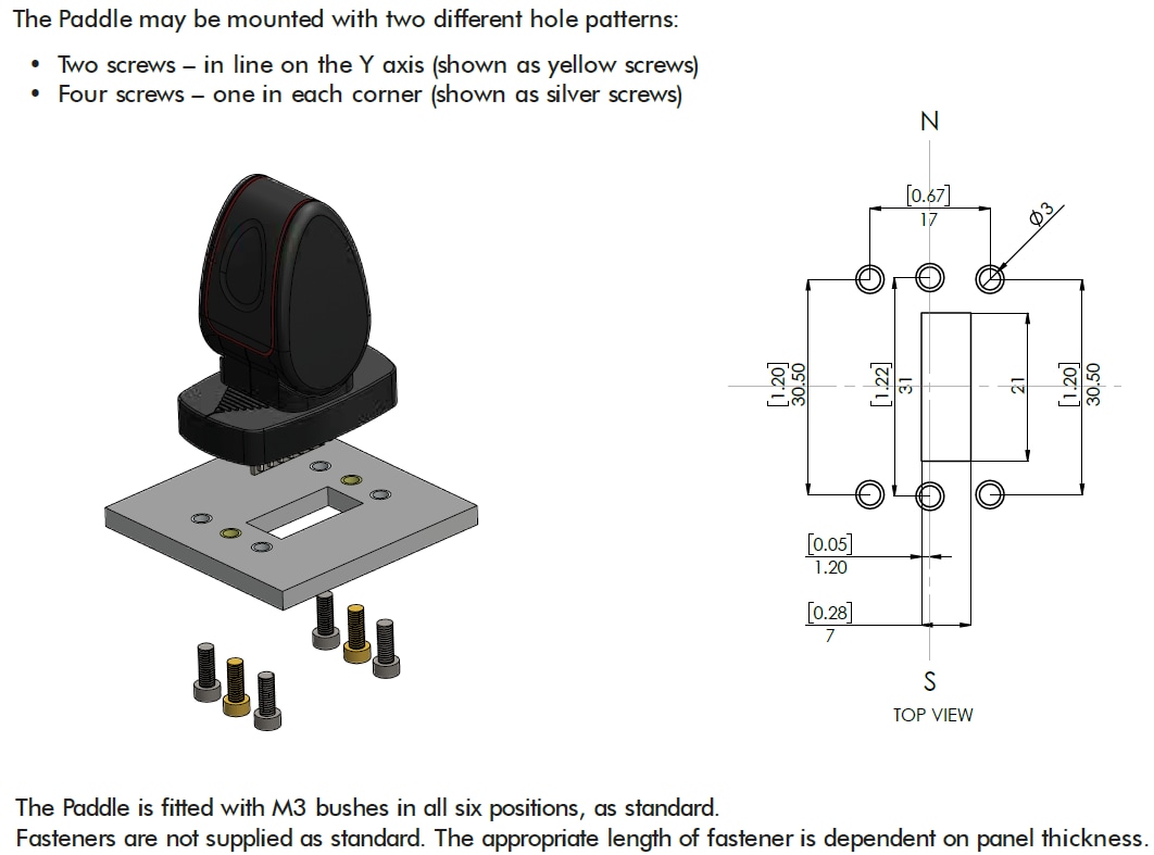 APEM BL Miniature Paddle Joystick Controllers